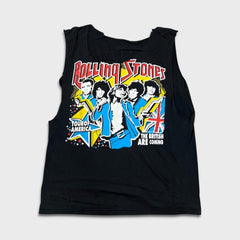 Vintage 1981 The Rolling Stones Tour Sleeveless T Shirt Mens XL Black Distressed Thrashed
