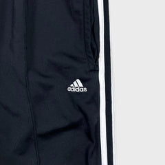 Vintage Y2K Adidas Track Pants Mens Medium Black 3 Stripes Spell Out Relaxed Straight Jogger