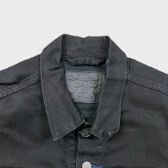 Levi's Type III Jean Jacket Mens Large Black Denim Western Trucker Button Up