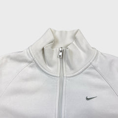 Nike Sportswear Sweatshirt Mens Large White 1/2 Zip Swoosh Athletic Pullover