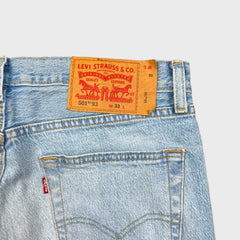 Levi's 501 '93 Jeans Mens 33x27 Blue Original Fit Tapered Leg Light Wash Denim Pants
