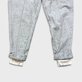 Nike Sportswear Sweatpants Womens Medium Gray Double Waisted Swoosh Taper Leg