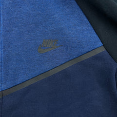 Nike Tech Fleece Hoodie Mens Medium Blue Sport Swoosh Full Zip Hooded Sweater