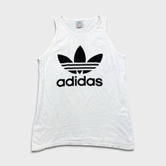 Vintage 90s Adidas Sleeveless Mens Medium White Athletic Tank Top
