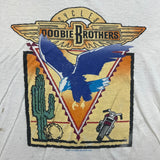 Vintage 1989 The Doobie Brothers Cycles Tour T Shirt Mens Small White Rock Band Tee
