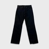 Levi's 516 Jeans Mens 32x30 Black Slim Straight Leg Dark Wash Faded Denim Pants