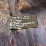 Vintage Y2K Danier Leather Blazer Jacket Womens XS Brown Paisley Bemberg Lined Coat