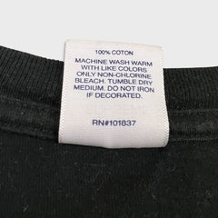 Supreme x Hanes Blank T Shirt Mens Medium Black USA Short Sleeve Tee