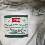 Vintage 90s Levi's Denim Shirt Mens Medium White Casual Western Button Up