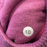Lululemon Scuba Hoodie Womens Size 10 Pink Sparkle Full Zip Sport Hooded Sweater