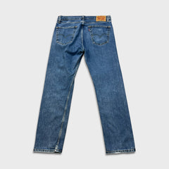 Levi's 505 Jeans Mens 34x30 Blue Regular Fit Straight Leg Medium Wash Denim Pants