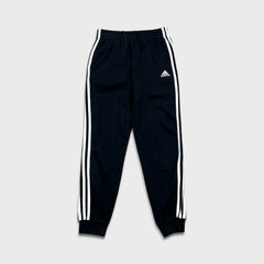 Vintage Y2K Adidas Sweatpants Mens Large Black 3 Stripes Spell Out Taper Leg Jogger