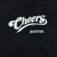 Vintage 90s Cheers Boston TV Show T Shirt Mens XL Black USA Single Stitch Tee