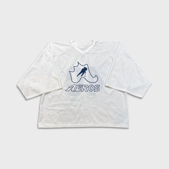 Vintage 90s CCM Houston Aeros #40 Hockey Jersey Mens 2XL White Mesh WHA