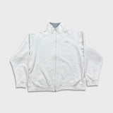 Vintage Y2K Nike Sportswear Sweatshirt Mens 2XL White Swoosh Full Zip Sweater