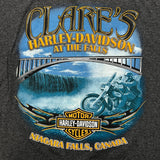 Harley Davidson T Shirt Mens XL Gray Historic Clifton Hill Niagara Falls