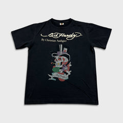Vintage Y2K Don Ed Hardy Christian Audigier T Shirt Mens Large Black Skull Graphic Tee