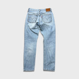 Levi's 501 S Jeans Womens 27x28 Blue Skinny Fit Slim Taper Leg Light Wash Denim Pants