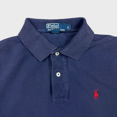 Vintage 90s Polo Ralph Lauren Shirt Mens Small Blue Pony Faded Casual Preppy Tee