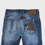 Polo Ralph Lauren Jeans Mens 32x28 Blue Medium Wash Western Cowboy Embroidered Pants