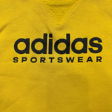Adidas Sweatshirt Mens Small Yellow Sportswear Spell Out Pullover Crewneck