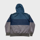 Nike Air Hoodie Mens Large Gray Swoosh Sportswear Full Zip Hooded Sweater