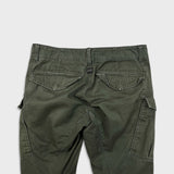 G-Star Raw Pants Mens 34x29 Green Rovic Zip 3D Tapered Cuff Utility Cargo Trouser