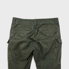 G-Star Raw Pants Mens 34x29 Green Rovic Zip 3D Tapered Cuff Utility Cargo Trouser