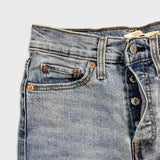 Levi's Wedgie Straight Jeans Womens 26x28 Blue Distressed Light Wash Denim Pants