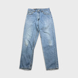 Vintage 90s Levi's 550 Jeans Mens 33x32 Blue Relaxed Fit Tapered Leg Light Wash Pants