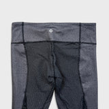 Lululemon Wunder Under Crop *Sashiko Womens Size 6 Black Yoga Leggings