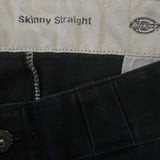 Dickies Pants Mens 34x28 Black Skinny Straight Workwear Casual Chino Trousers