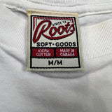 Vintage 90s Roots Canada T Shirt Mens Medium White Rasta Single Stitched Tee