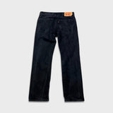 Levi's 501 Jeans Mens 34x30 Black Original Straight Leg Dark Wash Denim Pants