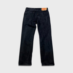 Levi's 501 Jeans Mens 34x30 Black Original Straight Leg Dark Wash Denim Pants