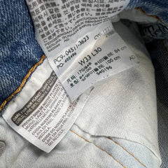 Levi's 511 Jean Mens 33x28 Blue Slim Fit Light Wash Faded Stretch Denim Pants