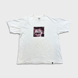 HUF Box Logo T Shirt Mens XL White Distressed Short Sleeve Graphic Skate Tee