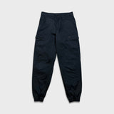 Adidas Blue Version Cargo Pants Mens Small Black 3 Stripe Trefoil Taper Leg