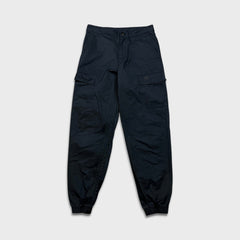 Adidas Blue Version Cargo Pants Mens Small Black 3 Stripe Trefoil Taper Leg