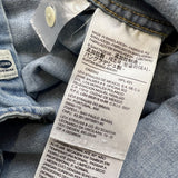 Levi's Barstow Western Denim Shirt Mens Medium Blue Light Wash Western Pearl Snap