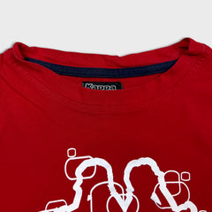 Vintage 90s Kappa T Shirt Mens Large Red Graphic Short Sleeve Tee