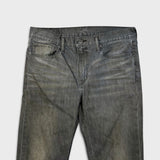 Levi's 514 Jeans Mens 33x32 Gray Slim Straight Fit Stone Wash Faded Denim Pants