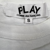 Comme des Garcons Play T Shirt Mens Small White CDG Play Purple Heart Tee