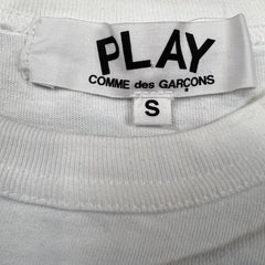 Comme des Garcons Play T Shirt Mens Small White CDG Play Purple Heart Tee