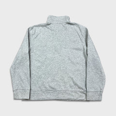 Nautica Sweatshirt Mens Large Gray 1/4 Zip Classic Logo Pullover