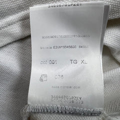 Moncler Maglia Polo Shirt Manica Corta Mens Small White Pique Short Sleeve