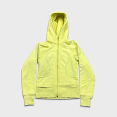 Lululemon Scuba Hoodie Womens Small Yellow Full Zip Sports Hooded Sweater