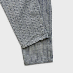 Projek Raw Plaid Bungee Pants Mens 38x30 Gray Drawstring Taper Leg Casual Trouser