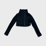 Lululemon Principal Jacket Womens Size 6 Black Full Zip Crop Athletic Track Top