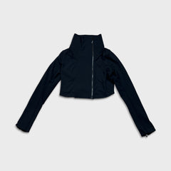 Lululemon Principal Jacket Womens Size 6 Black Full Zip Crop Athletic Track Top